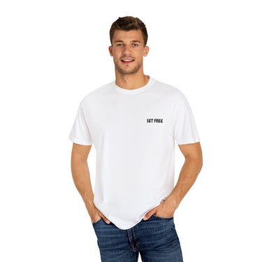 Faith Culture – Set Free Christian T-Shirt – White | Minimalist Freedom Tee