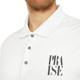 Faith Culture - PRAISE - Christian Unisex Performance Polo by adidas® White