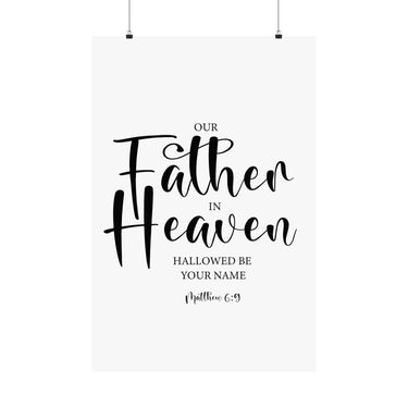 Faith Culture - Our Father in Heaven Christian Poster Matthew 6:9 Scripture Wall Art 24″ x 36″ Matte
