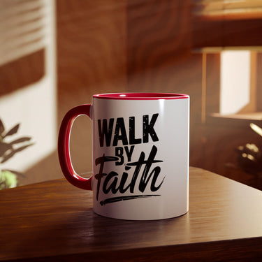 Faith Culture - Walk by Faith - Christian Accent Coffee Mug, 11oz