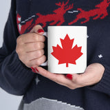 Faith Culture – Red Maple Leaf Mug – 11oz & 15oz | Canadian Pride Coffee Cup