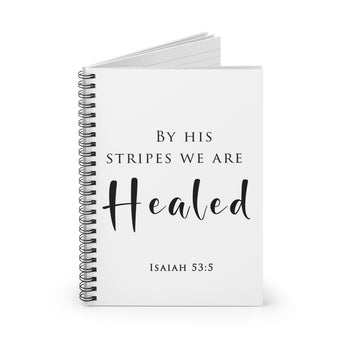 Faith Culture Isaiah 53:5 Spiral Journal | By His Stripes We Are Healed Faith Journal