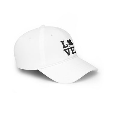 Faith Culture – LOVE Maple Leaf Baseball Cap – White | Canadian-Inspired Love Statement Hat