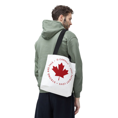 Faith Culture – O Canada Anthem Circle Tote Bag | Patriotic Maple Leaf Everyday Carryall