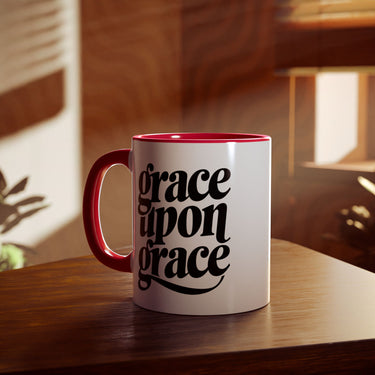 Faith Culture - Grace Upon Grace - Christian Accent Coffee Mug, 11oz