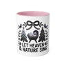 Faith Culture - Let Heaven and Nature Sing Christian Christmas Mug, 11oz | Baby Jesus Neutral Holiday Coffee Cup Pink 11oz