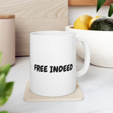 Faith Culture - Free Indeed Christian Coffee Mug – Inspirational Scripture Drinkware, 11oz & 15oz