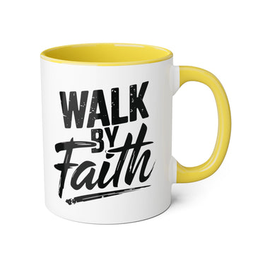 Faith Culture - Walk by Faith - Christian Accent Coffee Mug, 11oz