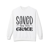 Faith Culture - Saved By His Grace Christian Sweatshirt White