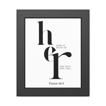 God Is Within Her - Psalm 46:5 - Christian Wall Art