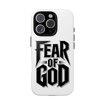 Faith Culture – Fear of God Christian Tough Phone Case iPhone 16 Pro Glossy