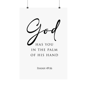 Faith Culture God Isaiah 49:16 Christian Matte Poster | Scripture Encouragement Wall Art Print