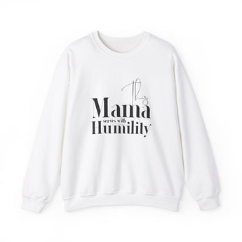 Faith Culture's This Mama Serves with Humility Unisex Heavy Blend™ Crewneck Sweatshirt