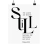 He Leads Me Beside Still Waters Wall Poster | Psalm 23:2 Christian Decor 8" x 10" Matte
