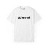 Faith Culture – Blessed Unisex Garment-Dyed T-Shirt Christian Inspirational Tee White