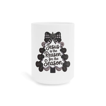Faith Culture - Jesus Is the Reason for the Season Christmas Mug – Christ-Centered Holiday Coffee Cup