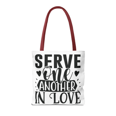 Faith Culture - Serve One Another in Love Christian Tote Bag - Galatians 5:13 Bible Verse