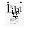 The Lord Is My Light Wall Poster | Psalm 27:1 Christian Decor 8" x 10" Matte