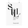 Be Still and Know That I Am God Wall Poster | Psalm 46:10 Christian Decor 24″ x 36″ Matte