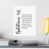 Faith Culture - Abba Father Christian Poster Galatians 4:6 Scripture Wall Art
