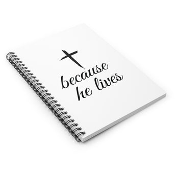 Faith Culture - Because He Lives - Christian Spiral Notebook - Ruled Line
