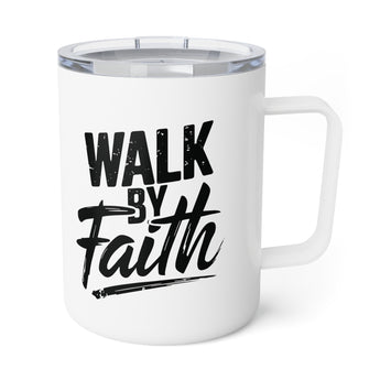 Faith Culture – Walk by Faith – Christian Coffee and Tea Mug, 10oz 10oz White