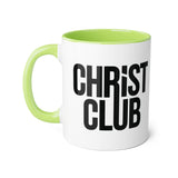 Faith Culture - Christ Club - Christian Accent Coffee Mug, 11oz Light Green 11oz