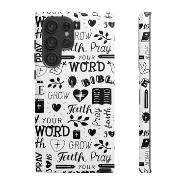 Prayer and Faith Christian Tough Phone Cases Samsung Galaxy S22 Ultra Matte