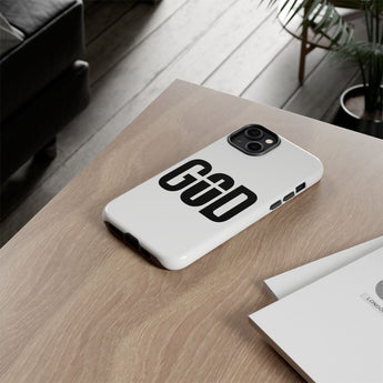 Faith Culture – GOD with Cross Christian Tough Phone Case iPhone 14 Plus Glossy