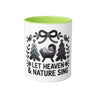 Faith Culture - Let Heaven and Nature Sing Christian Christmas Mug, 11oz | Baby Jesus Neutral Holiday Coffee Cup Light Green 11oz