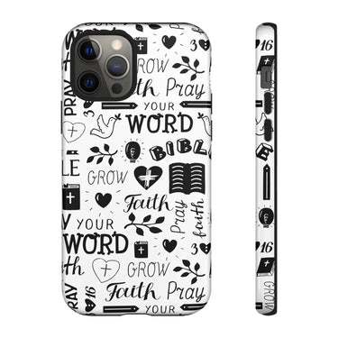 Prayer and Faith Christian Tough Phone Cases iPhone 12 Pro Glossy