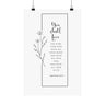 Faith Culture You Shall Love The Lord Your God Matthew 22:37 Christian Matte Poster | Minimal Floral Scripture Wall Art Print 12″ x 18″ Matte