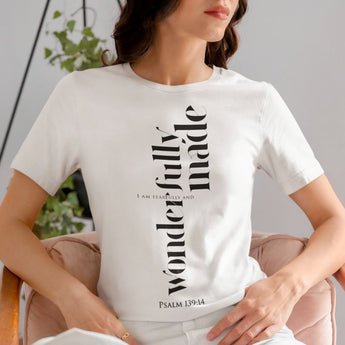 Faith Culture - Fearfully and Wonderfully Made Psalm 139:14 Christian  Unisex Garment-Dyed T-shirt