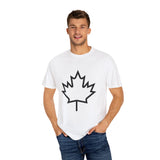 Faith Culture - Black Maple Leaf Unisex T-Shirt – White | Minimalist Canada Tee