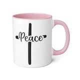 Faith Culture - Peace in Christ - Christian Accent Coffee Mug, 11oz