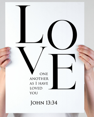 Love One Another Wall Poster | John 13:34