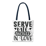 Faith Culture - Serve One Another in Love Christian Tote Bag - Galatians 5:13 Bible Verse