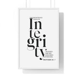 Faith Culture - Proverbs 20:7 Christian Scripture Wall Art Walk in Integrity 20" x 30" White