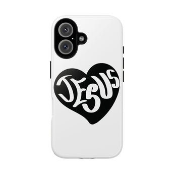 Faith Culture – Jesus Heart Christian Tough Phone Case iPhone 16 Glossy