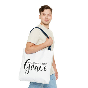 Faith Culture - Dad in Established Grace Christian Tote Bag | Father’s Day Gift