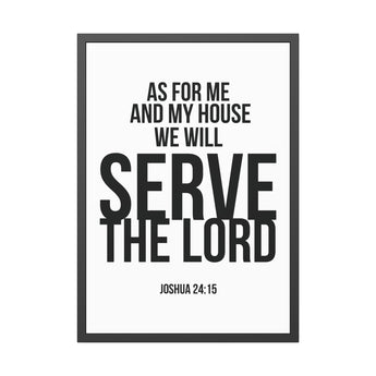 Faith Culture As For Me and My House Framed Christian Wall Art | Joshua 24:15 Father’s Day Gift