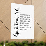 Faith Culture - Abba Father Christian Poster Galatians 4:6 Scripture Wall Art