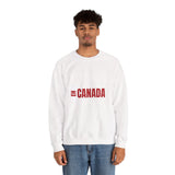 Faith Culture – Eh Canada Crewneck Sweatshirt – White | Fun & Friendly Canadian Expression Pullover White