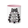 Faith Culture - Jesus Is the Reason for the Season Christian Christmas Mug, 11oz | Neutral Knit Christmas Tree Cup Pink 11oz