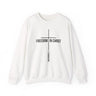 Freedom in Christ Christian Sweatshirt | Galatians 5:1 Scripture Apparel White