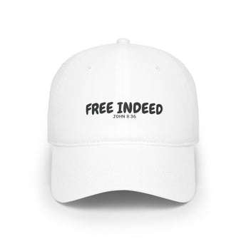 Faith Culture – Free Indeed John 8:36 Christian Baseball Cap | Walk in Freedom White One size