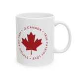 Faith Culture – O Canada True Patriot Love Mug – 11oz & 15oz | Bold Canadian Heritage Cup