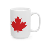 Faith Culture – Red Maple Leaf Mug – 11oz & 15oz | Canadian Pride Coffee Cup