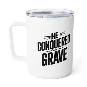 Faith Culture – He Conquered the Grave – Christian Coffee and Tea Mug, 10oz