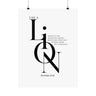 Faith Culture Like a Lion in You Proverbs 30:30 Christian Matte Poster | Minimalist Scripture Print 18″ x 24″ Matte